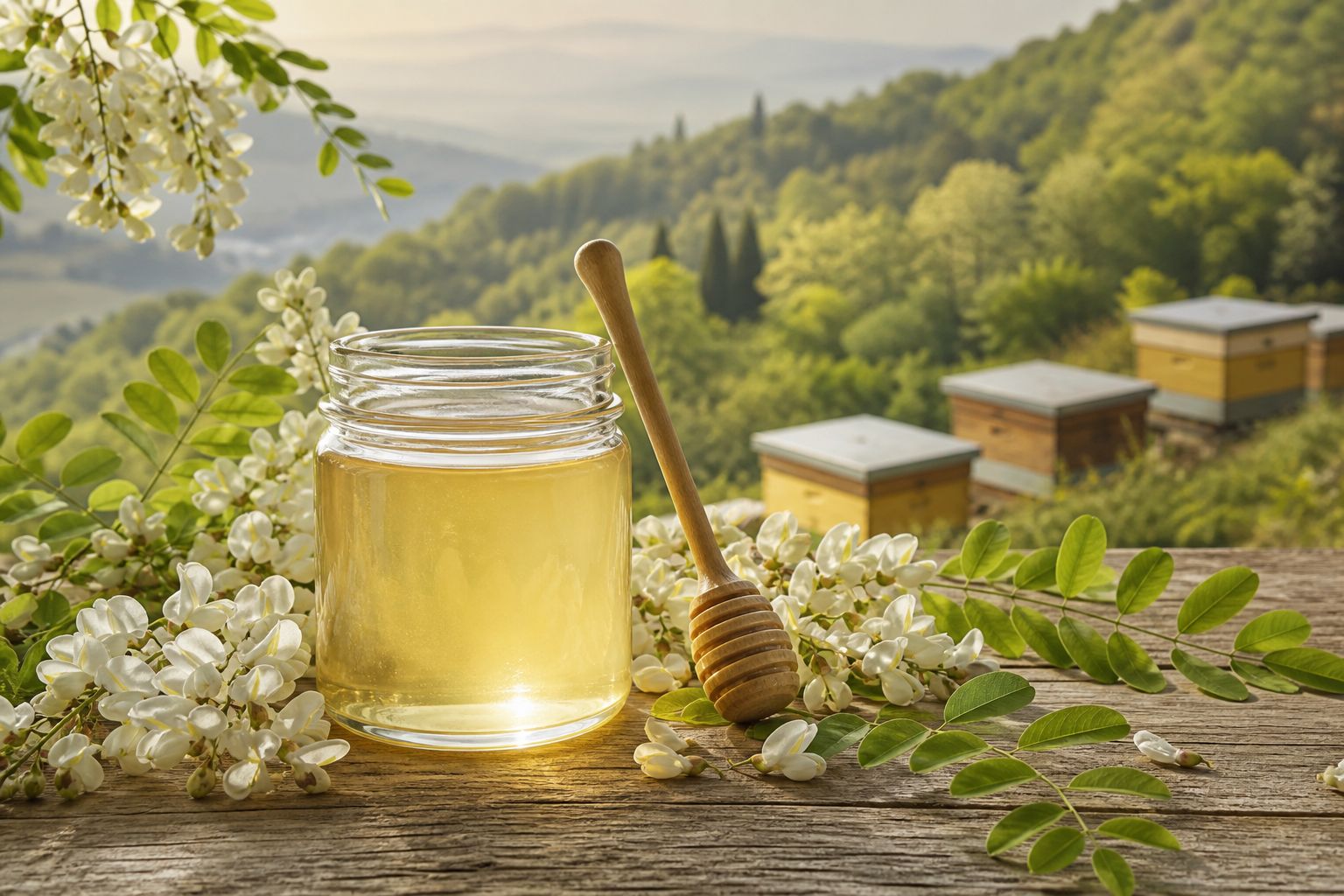 Acacia Honey From Tuscany: Taste, Color, Crystallization and Origin